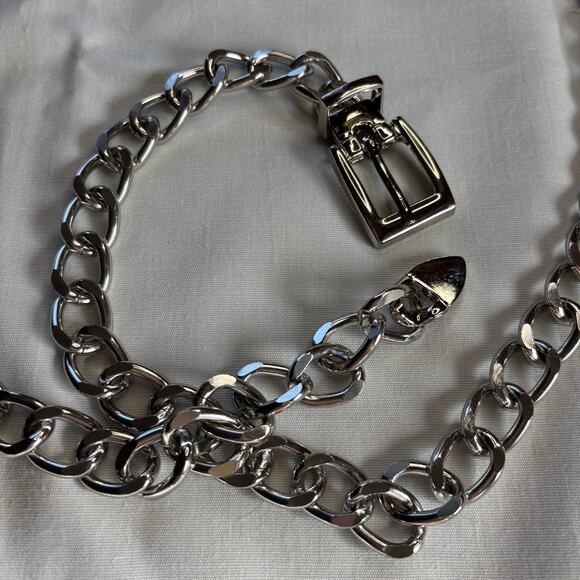 Gold or Silver Chainlink Belt Trendy Versatile Adjustable Glam Boho NWT - Picture 7 of 7